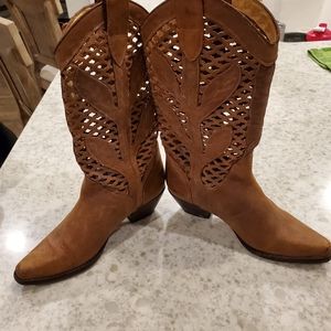 Charles David leather cowboy boots
